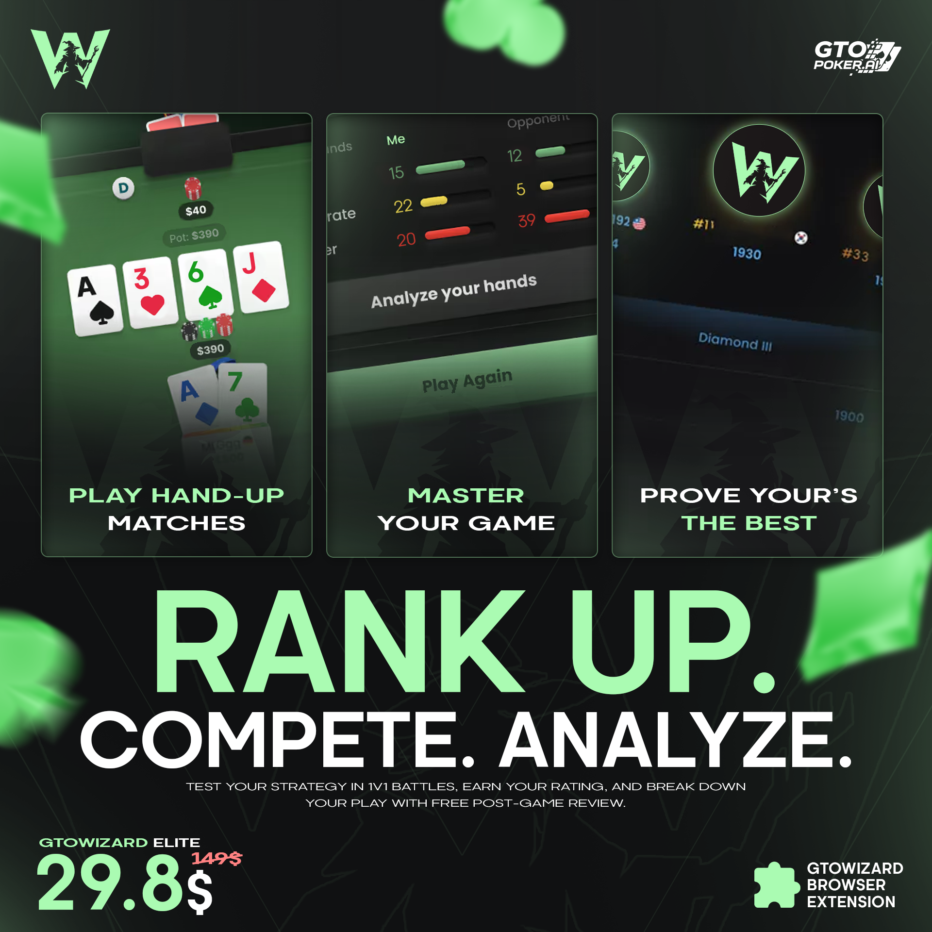 Rank Up Compete Analyze - Game modes showcase